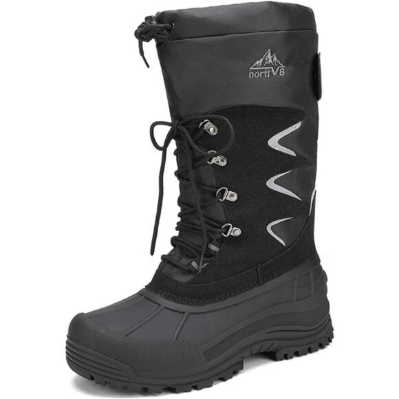 Men's Waterproof Hiking Winter Snow Boots Insulated Fur Liner Lightweight